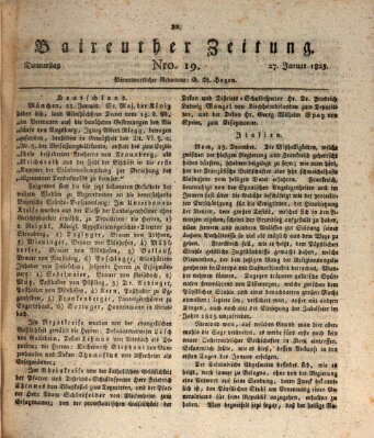 Bayreuther Zeitung Donnerstag 27. Januar 1825