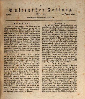 Bayreuther Zeitung Freitag 28. Januar 1825