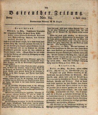 Bayreuther Zeitung Freitag 1. April 1825