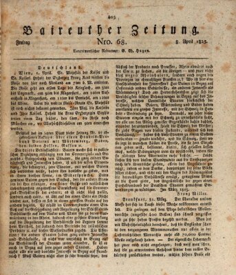 Bayreuther Zeitung Freitag 8. April 1825