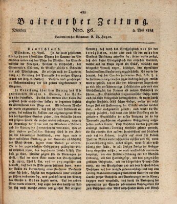 Bayreuther Zeitung Dienstag 3. Mai 1825