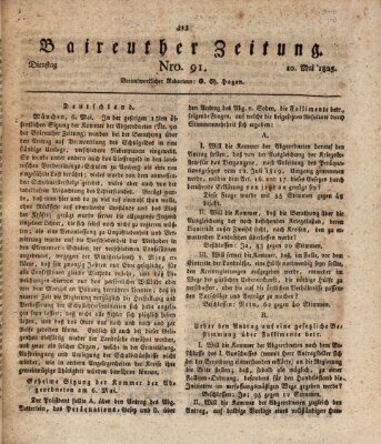 Bayreuther Zeitung Dienstag 10. Mai 1825