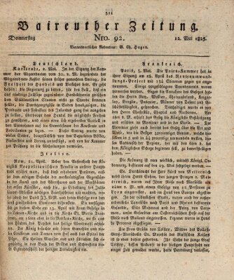 Bayreuther Zeitung Donnerstag 12. Mai 1825