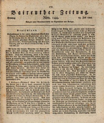 Bayreuther Zeitung Sonntag 24. Juli 1825