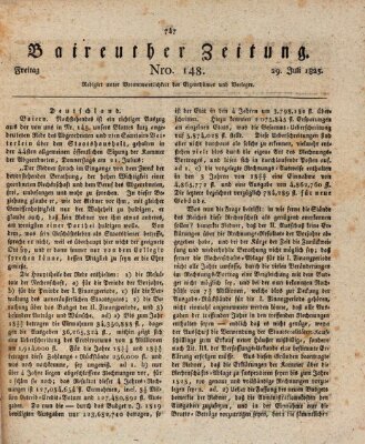 Bayreuther Zeitung Freitag 29. Juli 1825