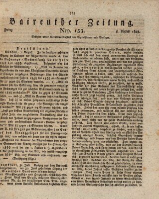 Bayreuther Zeitung Freitag 5. August 1825