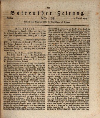 Bayreuther Zeitung Freitag 12. August 1825