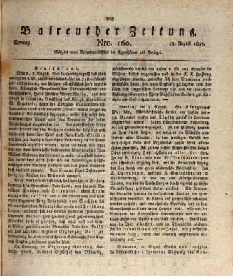 Bayreuther Zeitung Montag 15. August 1825