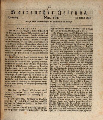 Bayreuther Zeitung Donnerstag 18. August 1825