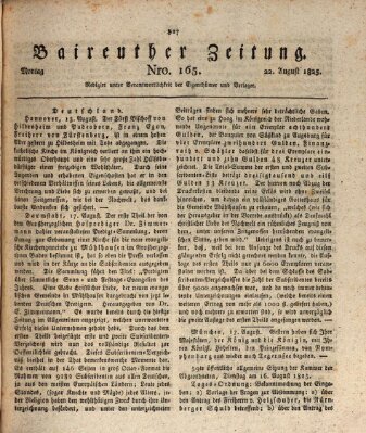 Bayreuther Zeitung Montag 22. August 1825