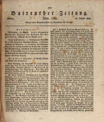 Bayreuther Zeitung Freitag 26. August 1825