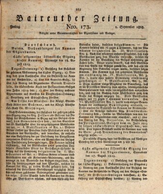 Bayreuther Zeitung Freitag 2. September 1825