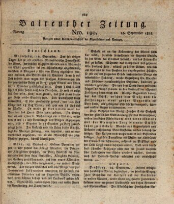 Bayreuther Zeitung Montag 26. September 1825