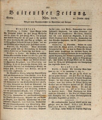 Bayreuther Zeitung Montag 10. Oktober 1825