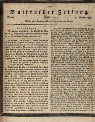 Bayreuther Zeitung Montag 24. Oktober 1825