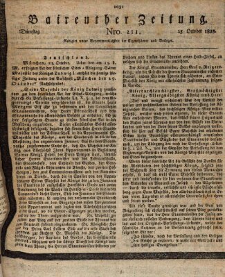 Bayreuther Zeitung Dienstag 25. Oktober 1825
