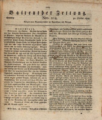 Bayreuther Zeitung Sonntag 30. Oktober 1825