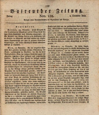 Bayreuther Zeitung Freitag 2. Dezember 1825