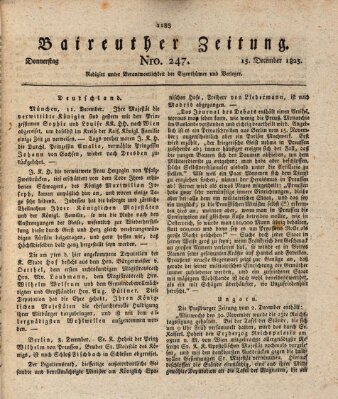 Bayreuther Zeitung Donnerstag 15. Dezember 1825