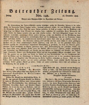 Bayreuther Zeitung Freitag 16. Dezember 1825