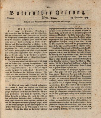 Bayreuther Zeitung Sonntag 25. Dezember 1825