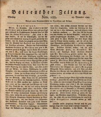 Bayreuther Zeitung Dienstag 27. Dezember 1825