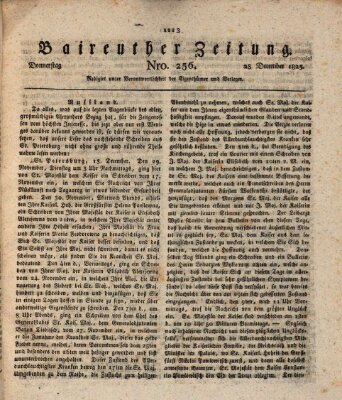 Bayreuther Zeitung Mittwoch 28. Dezember 1825