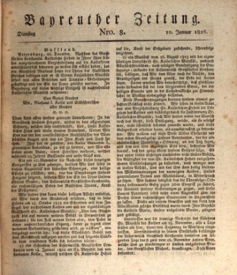 Bayreuther Zeitung Dienstag 10. Januar 1826