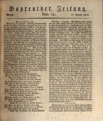 Bayreuther Zeitung Montag 16. Januar 1826