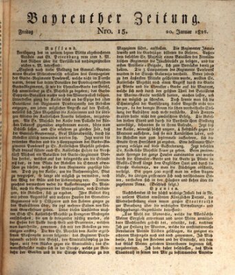 Bayreuther Zeitung Freitag 20. Januar 1826