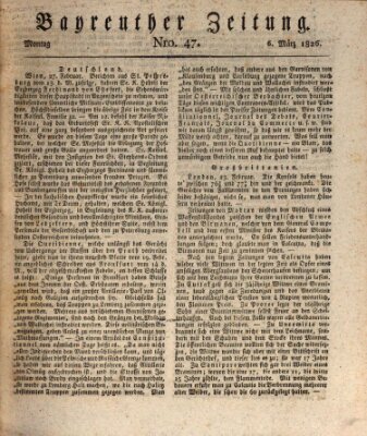 Bayreuther Zeitung Montag 6. März 1826