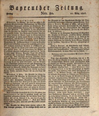 Bayreuther Zeitung Freitag 10. März 1826