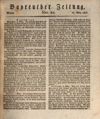 Bayreuther Zeitung Montag 13. März 1826