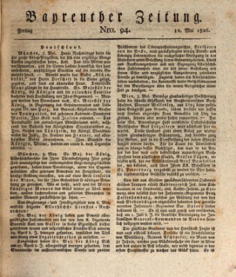 Bayreuther Zeitung Freitag 12. Mai 1826