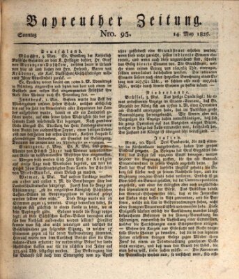 Bayreuther Zeitung Sonntag 14. Mai 1826