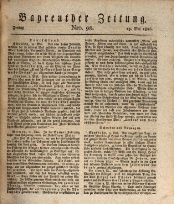 Bayreuther Zeitung Freitag 19. Mai 1826