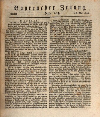 Bayreuther Zeitung Freitag 26. Mai 1826