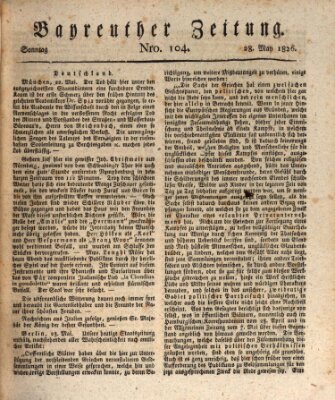 Bayreuther Zeitung Sonntag 28. Mai 1826