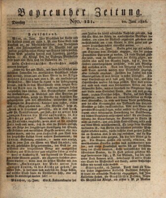 Bayreuther Zeitung Dienstag 20. Juni 1826