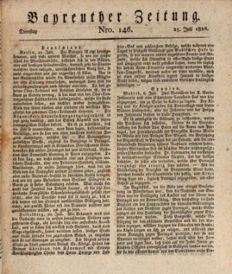 Bayreuther Zeitung Dienstag 25. Juli 1826