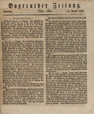 Bayreuther Zeitung Dienstag 15. August 1826