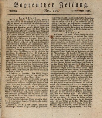 Bayreuther Zeitung Montag 6. November 1826