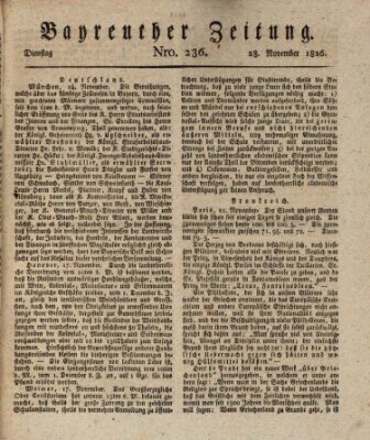 Bayreuther Zeitung Dienstag 28. November 1826