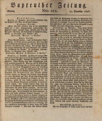 Bayreuther Zeitung Montag 25. Dezember 1826