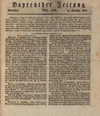 Bayreuther Zeitung Donnerstag 28. Dezember 1826