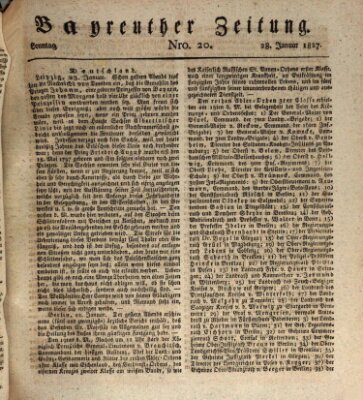 Bayreuther Zeitung Sonntag 28. Januar 1827