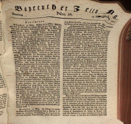 Bayreuther Zeitung Montag 19. März 1827