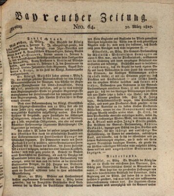 Bayreuther Zeitung Freitag 30. März 1827