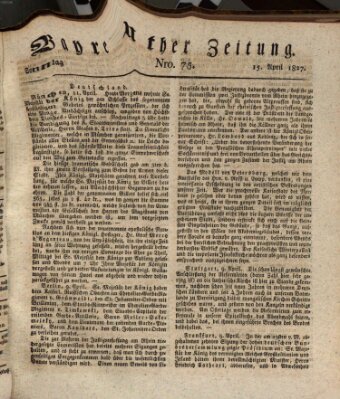 Bayreuther Zeitung Sonntag 15. April 1827