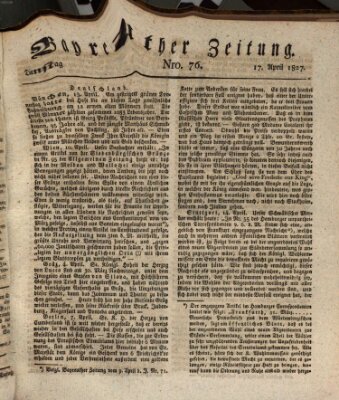 Bayreuther Zeitung Dienstag 17. April 1827